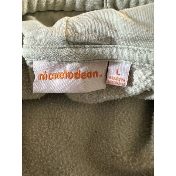 Rugrats Nickelodeon Hoodie Aqua Green Sweatshirt Hoodie Kangaroo Pocket Size L - Picture 3 of 4